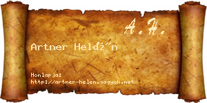 Artner Helén névjegykártya