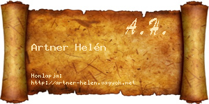 Artner Helén névjegykártya